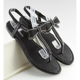 Tongs noires LS-89080 Noir