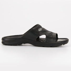 Tongs en caoutchouc noir le noir