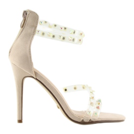 Sandales à brides en silicone NF-25P Beige Sandales à brides en silicone NF-25P Beige