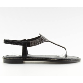 Tongs noires LS-89091 Noir le noir