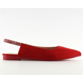 Ballerines à talons ouverts rouge JL39P rouge