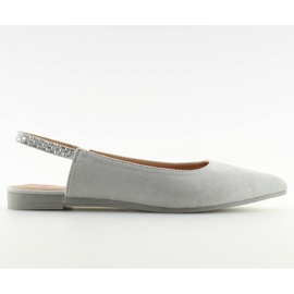Ballerines grises à talons ouverts JL39P silver