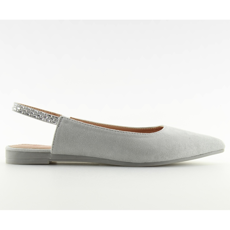 Ballerines grises à talons ouverts JL39P silver