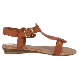 Sandales marron confortables brun