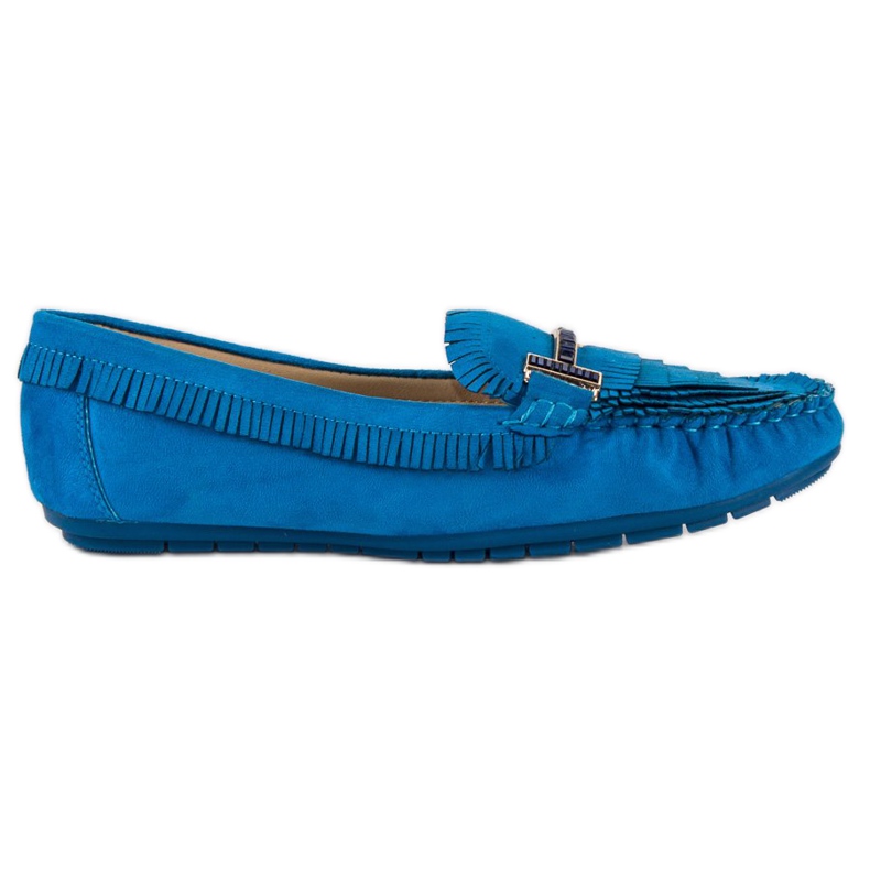 Tullo Mocassins boho à la mode bleu