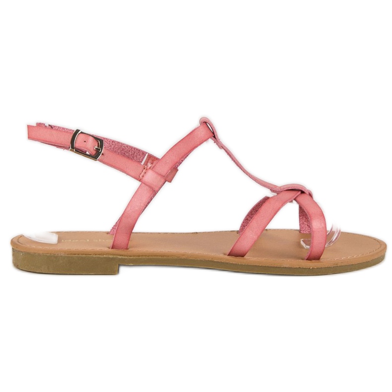 Ideal Shoes Sandales rose clair