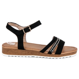Ch. Creation Sandales noires femme le noir