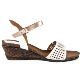 Sandales compensées Vinceza blanc