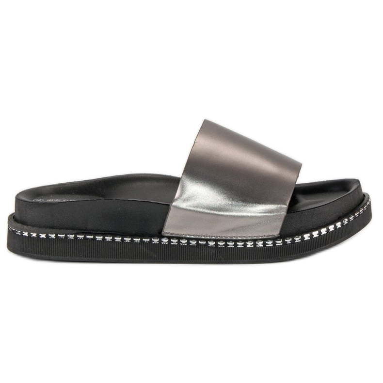 Bestelle Chaussons argent femme gris