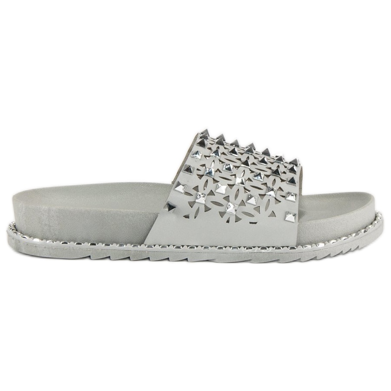 Chaussons gris roche