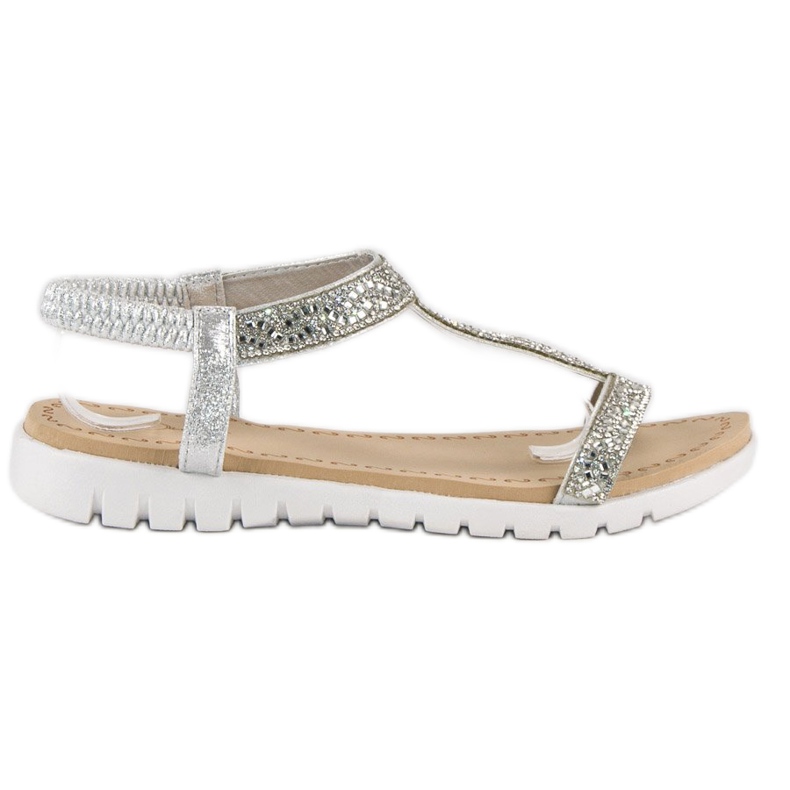 Juliet Sandales élastiques confortables gris