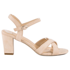 Lovit Sandales en daim sur un poteau brun