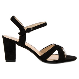Lovit Sandales en daim sur un poteau noir