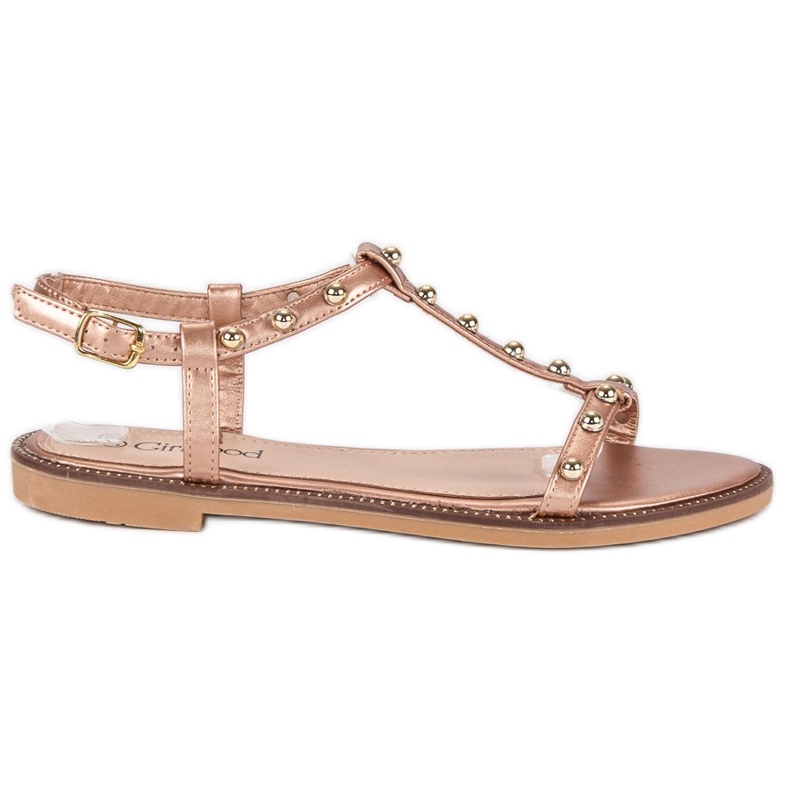 Girlhood Sandales avec strass rose