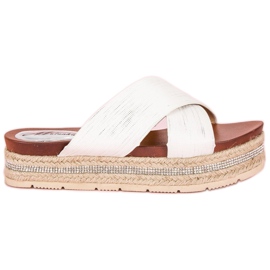 Tongs espadrilles blanches