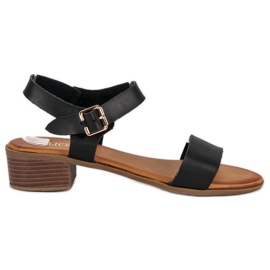 Licean Sandales à petit talon noir