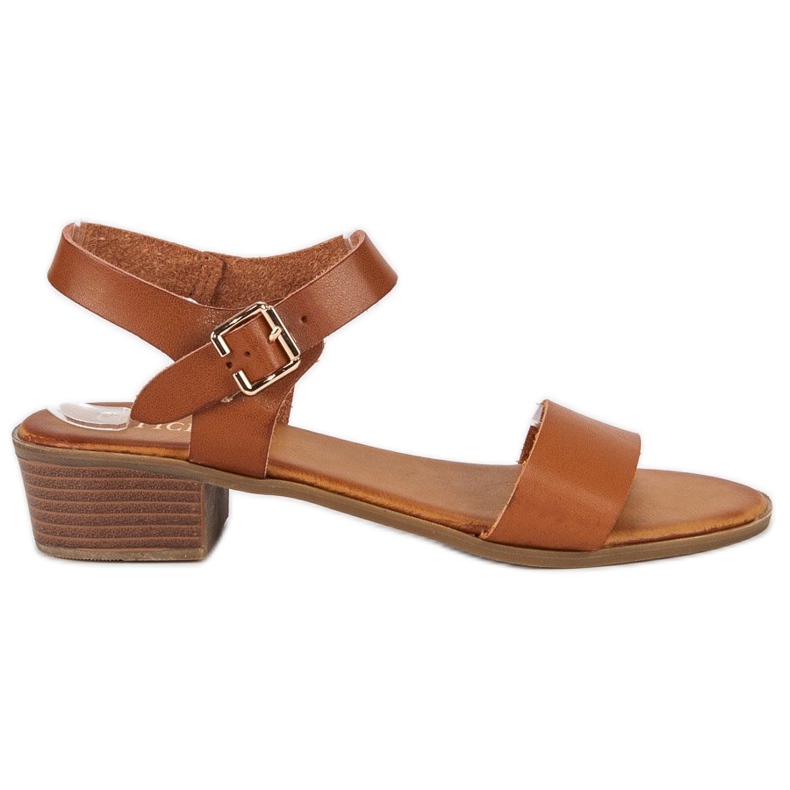 Licean Sandales à petit talon brun
