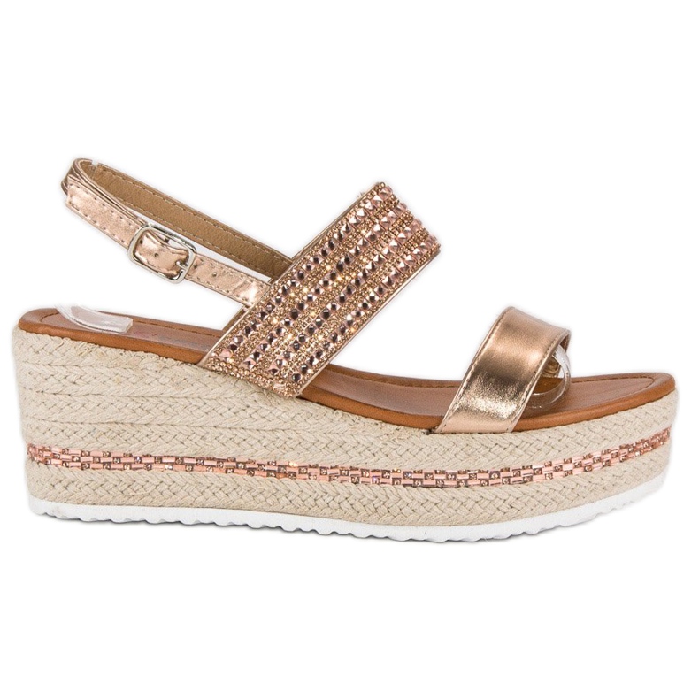 Seastar Espadrilles compensées jaune multicolore rose