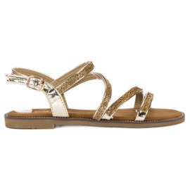 Sweet Shoes Sandales dorées pour femmes