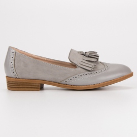 SDS Mocassins gris à franges