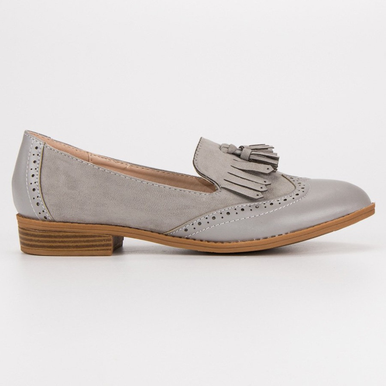 SDS Mocassins gris à franges SDS Mocassins gris à franges
