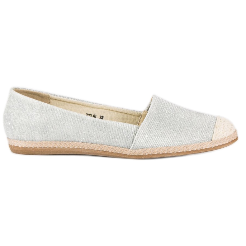 Espadrilles à paillettes gris