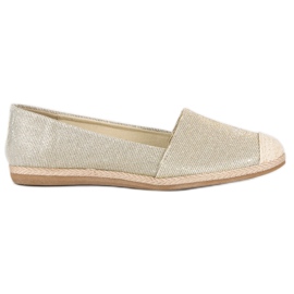 Espadrilles à paillettes jaune