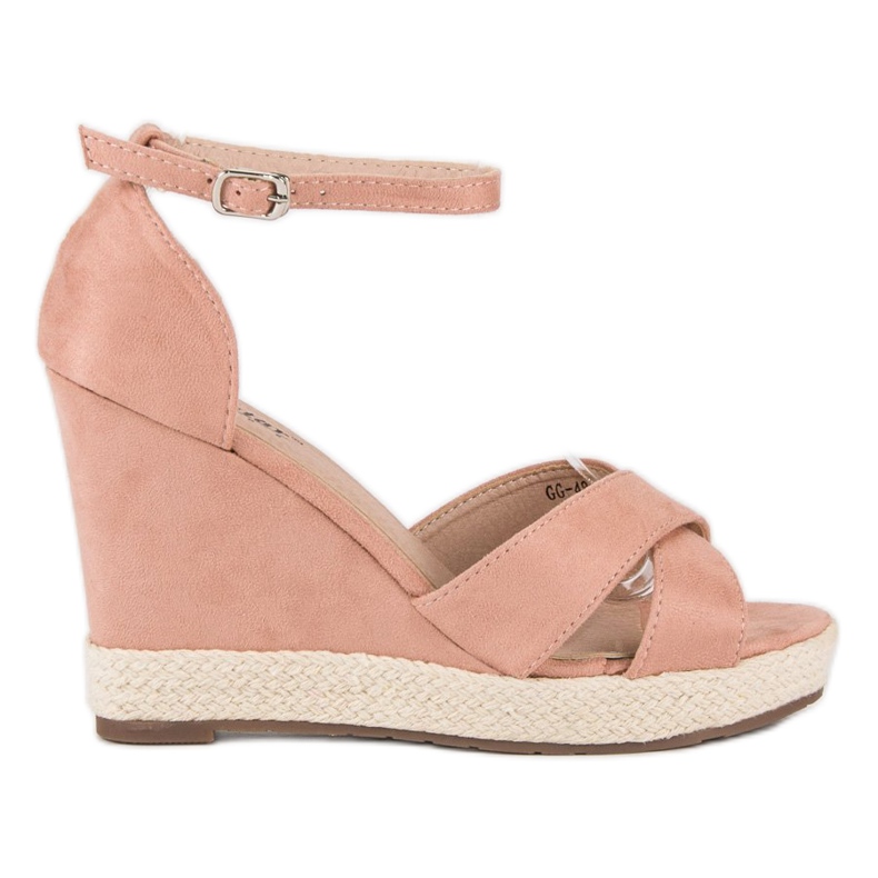 Seastar Sandales compensées en daim rose