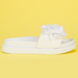 Seastar Chaussons femme Fleurs blanc