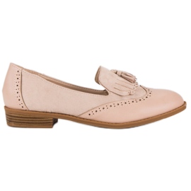 SDS Mocassins beiges à franges