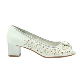 M.Daszyński Sandales à semelle intérieure en cuir Daszyński blanc brun gris