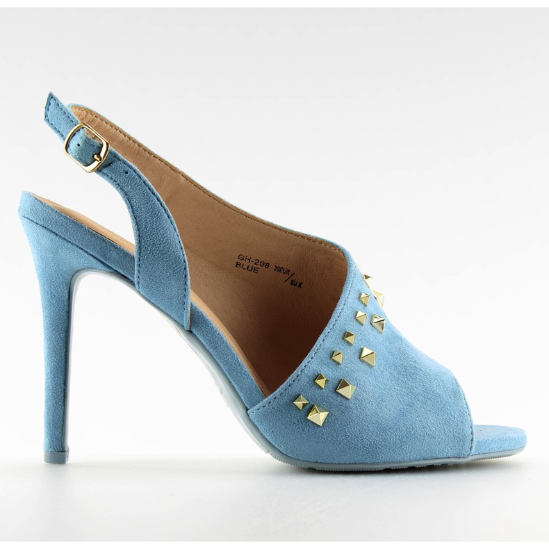 Sandales à talons hauts asymétriques bleu GH-268 Blue