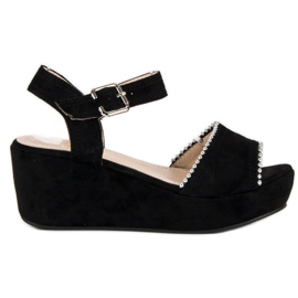 Super Mode Talons compensés en daim noir