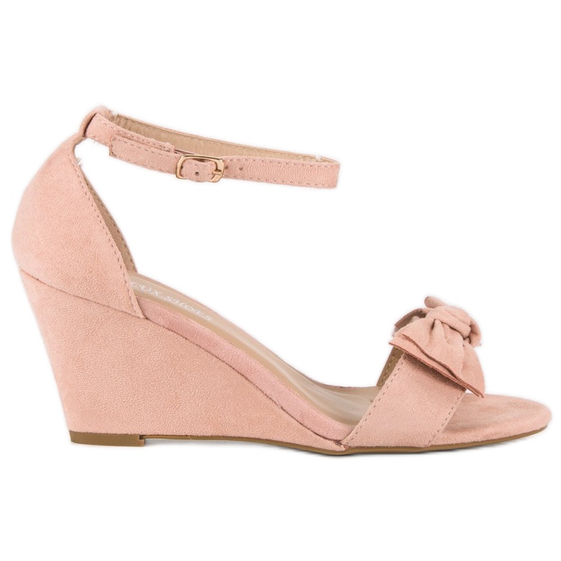 L. Lux. Shoes Sandales compensées élégantes rose L. Lux. Shoes Sandales compensées élégantes rose