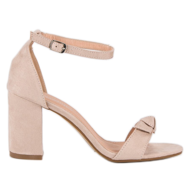 Diamantique Sandales élégantes sur un poteau brun