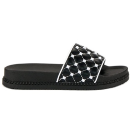 Pantoufles élégantes pour femmes le noir