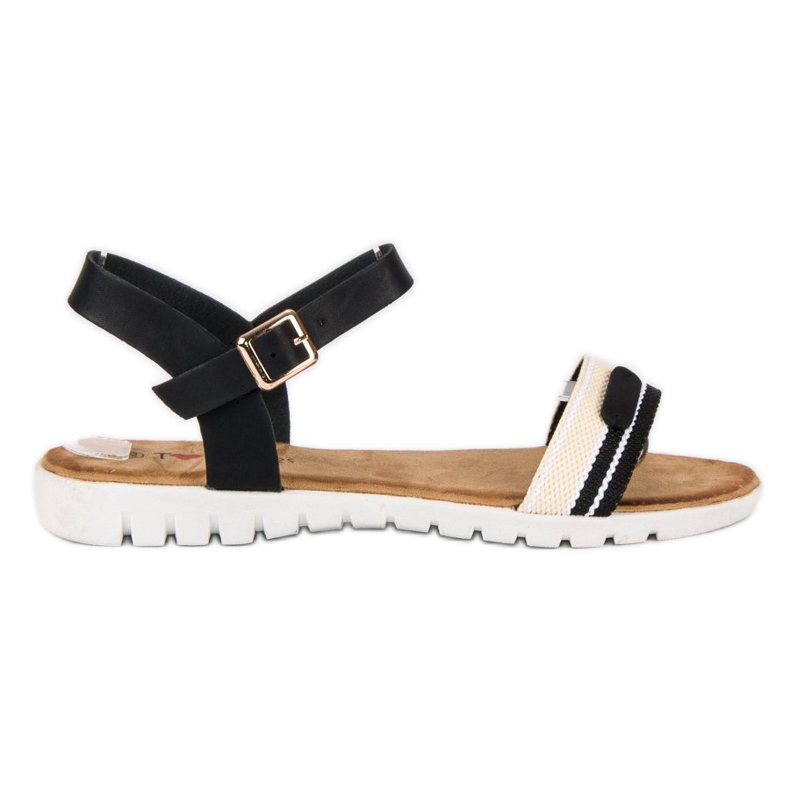 Top Shoes Sandales décontractées pour femmes le noir