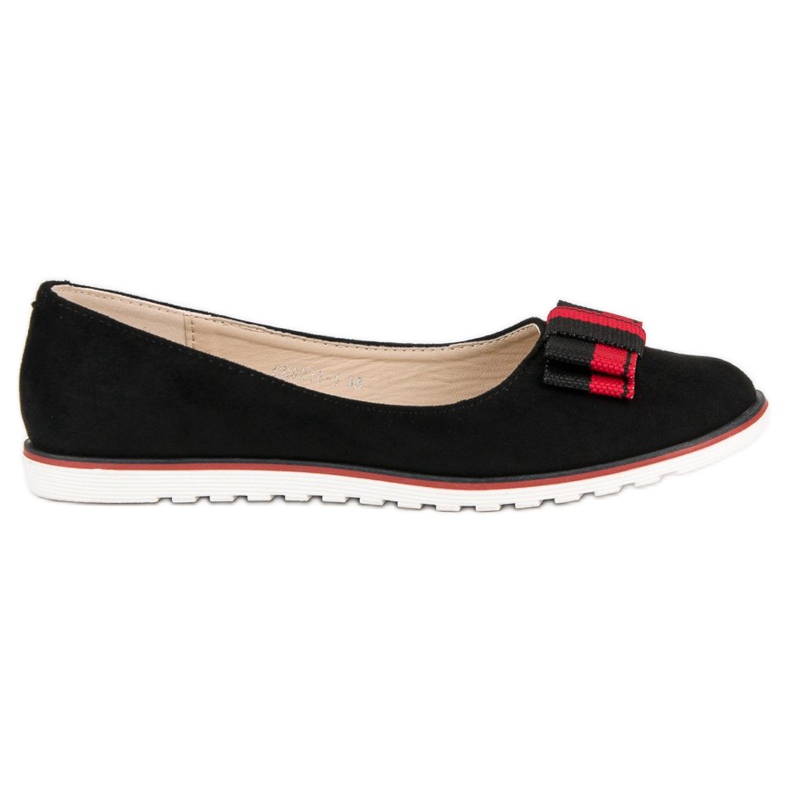 SHELOVET Ballerines en daim le noir