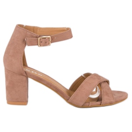 SDS Sandales en daim sur un poteau rose SDS Sandales en daim sur un poteau rose
