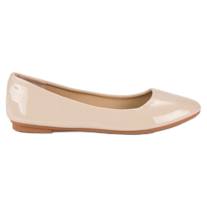 Diamantique Ballerines laquées brun