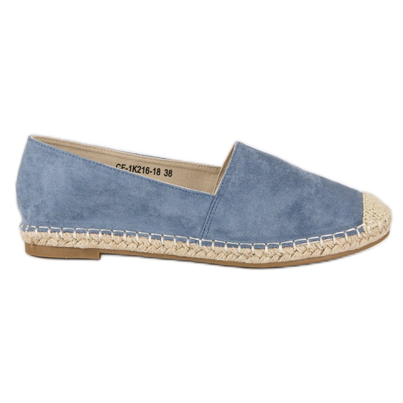 Best Shoes Espadrilles en daim bleu