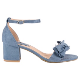 Top Shoes Sandales à talons bleus