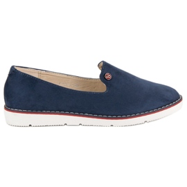 Vices seigneurs en daim bleu marine
