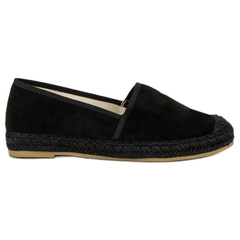 Nio Nio Espadrilles en daim noir le noir