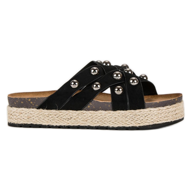 Sergio Todzi Chaussons avec strass le noir