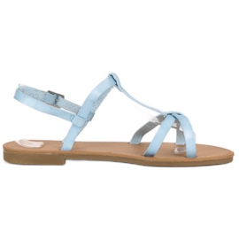 Ideal Shoes Sandales bleu clair