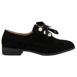 Tina&Co Chaussures nouées avec perles noir