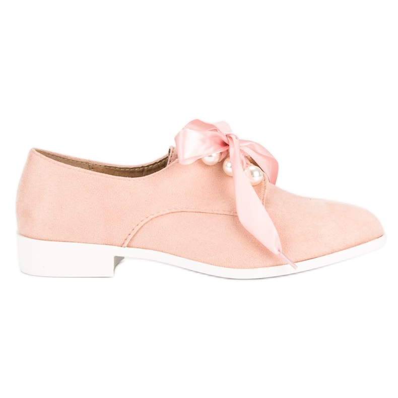 Tina&Co Chaussures nouées avec perles rose