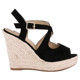 Espadrilles compensées le noir