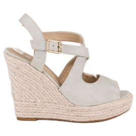 Espadrilles compensées gris